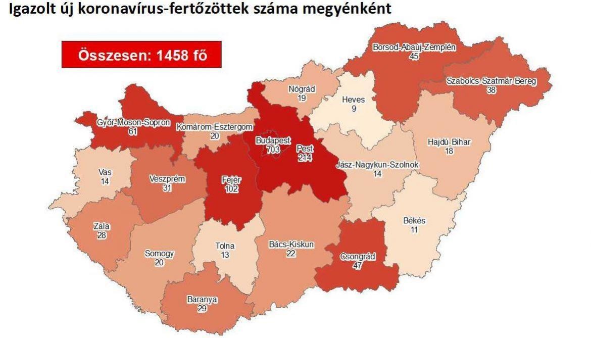 Koronavírus - Meghalt 10 beteg és 1458-ra emelkedett a fertőzöttek száma