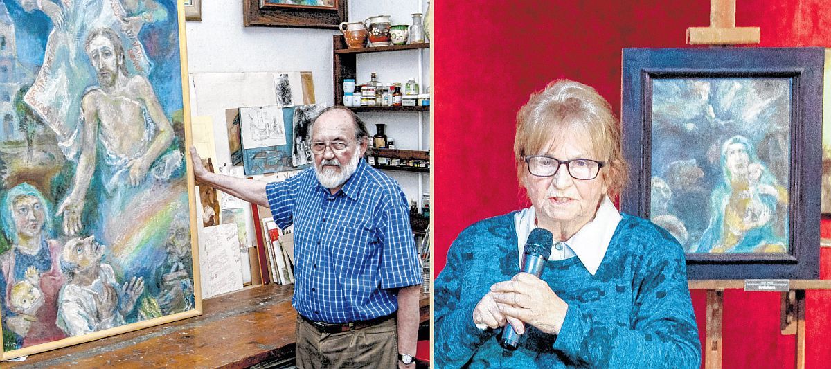Giczy János (1933–2016) festőművész és felesége, Dalos Margit is nagy hatással volt szerzőnkre. Fotók: Soproni téma-archívum